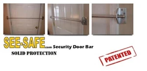 See-Safe Security Door Solid Bar Lock System Barricade Mount - Picture 1 of 10