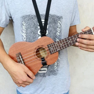 Adjustable Ukulele Strap Guitar Instrument Hook Black Guitar AccessoriesB&KN - Picture 1 of 8