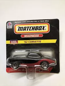 Matchbox Madness '62 Corvette exklusive Serie von Taco Bell neu auf Karte B91 - Bild 1 von 2