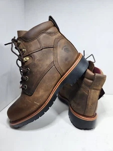 NWOB Chippewa Boots 25200 Mens Size 8D Brown Steel Toe Lace Up Boot Made in USA - Picture 1 of 24