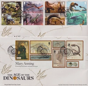 GB 2024 FDC THE AGE OF THE DINOSAURS STAMPS & MINISHEET FDC's - Picture 1 of 8