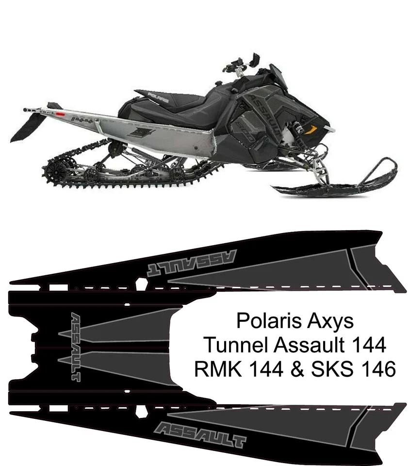POLARIS AXYS TUNNEL decal GRAPHICS 600 RMK switchback assault  144 sks 146 Wrap - Image 1 of 1