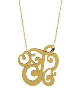 Monogram Letter J Pendant Necklace for Women Casual - Picture 1 of 1