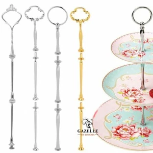10x Handle Fittings 3 Tier Fruit /Cake Plate Stand Coffee Shop Home Hotel Party - Picture 1 of 8