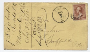 1885 Todds OH CDS und Zielscheibe #210 Cover Morgan DPO [H.4941] - Bild 1 von 3