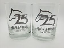 2) 2018 Dan Patch 25 Years of Racing Hoosier Park Anderson Indiana Rocks Glasses