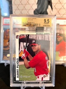 ⭐️ ALBERT PUJOLS 2000 MIDWEST LEAGUE TOP PROSPECT BGS 9.5 GEMA COMO NUEVA TARJETA MENOR 🙂 - Imagen 1 de 2