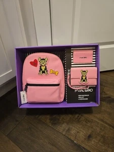 Marc Tetro 3 Piece Set  Pink Mini Backpack Wallet Cardholder With Gift Box - Picture 1 of 4