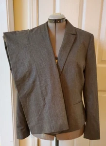Antonio Melani 2PC Dark Gray Polyester Blend Wide Leg Pant Suit Size 14 - Picture 1 of 10