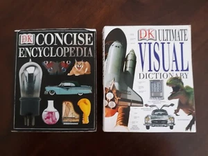 2 Book Set - DK Concise Encyclopedia and Ultimate Visual Dictionary - Homeschool - Picture 1 of 12
