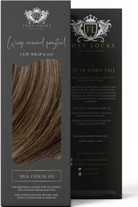 Foxy Locks Clip In Human Remy Wrap Ponytail - Milk Chocolate Brown #5 - 12"-26" - Picture 1 of 4