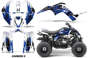Graphics Kit Decal Sticker For Yamaha Raptor 90 YFM90 16-23 CarbonX Blue - Picture 1 of 2