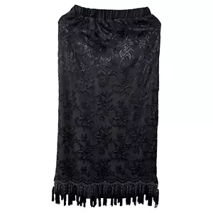 Vintage Y2K Vergianni schwarz Blumen Spitze Maxirock dunkle Fee Whimsigoth Grunge M - Bild 1 von 15
