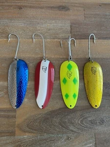 4 Lou J Eppinger Huskie JR 700 Series Spoon Lure Lot NICE FREE SHIPPING - Picture 1 of 7