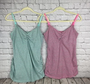 Motherhood Nursing Size Small Bundle (set of 2) Striped Stretch Tank Tops EUC - Picture 1 of 8