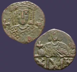 Archaios | Byzantinische Follis CONSTANTINE VI mit IRENE | EX-SELTEN | 56.13 - Bild 1 von 3