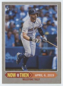 2019 Topps Heritage High Number Now and Then #NT-7 Ryan Braun Milwaukee Brewers