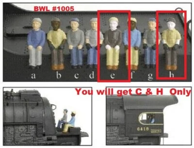 BWL #1005 Broadway Limited HO Scale Figures Enginreer & Fireman (Pack of 2) - Image 1 of 2