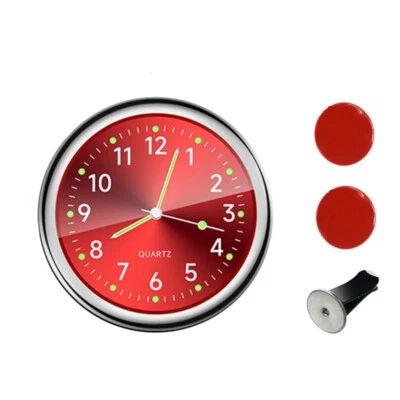 Mini Car Luminous Auto Air Vent Clip Clock Interior Quartz Analog Watch Decor - Image 1 of 4