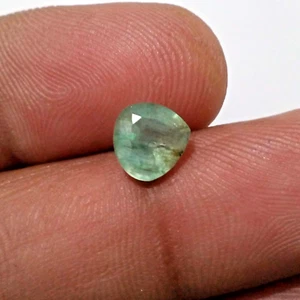 1.60Ct Top Quality Zambian Emerald Pear Faceted Gemstone for Ring Jewelry Making - Picture 1 of 7