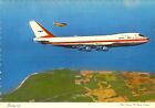 1970 Boeing 747 avion vol retour photo BOEING CO 4x6 carte postale CT4
