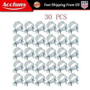 30 Pcs 5/16"  （13mm-15mm) FUEL INJECTION HOSE CLAMP / AUTO Fuel clamps US - Picture 1 of 7