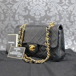 CHANEL Schultertasche Lammfell Double Flap 23 kleine Kette #2750 Rise-on - Bild 1 von 19