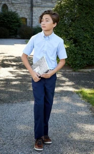 Big Boys Sz 18 French Toast Uniform Navy Blue Dress Pants - Picture 1 of 4