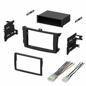 Toyota Corolla Car Stereo Radio Install Dash Mount Trim Kit Black Wire Harness - Picture 1 of 8