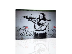 Omona Liza, Banksy - CANVAS OR PRINT WALL ART - Picture 1 of 2