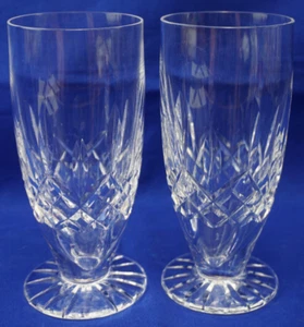 Waterford Lismore (2) Footed Iced Tea Glasses, 6 3/8" (B62) - Picture 1 of 9