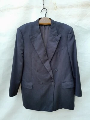 Chaqueta de Colección Burberrys Doble Pecho Para Hombre Grande Estambre Lana Worsted Foto 1 de 4