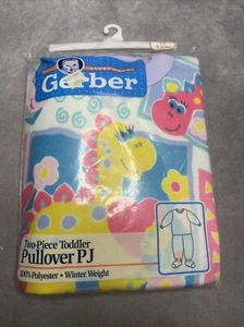 Vintage Gerber Two Piece Toddler Pullover Pj 1993 New Winter Weight Unisex 4T - Picture 1 of 8