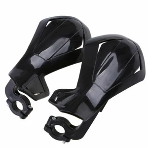 2Pcs Black Handlebar Protectors Hand Guards Wind Deflector Universal For Harley - Picture 1 of 10