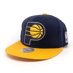 Indiana Pacers Core Basic Mitchell & Ness Navy/Gold Adjustable Snapback Hat - Picture 1 of 24