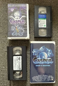 Casper Seeing Is Believing 1995 & A Spirited Beginning VHS 1997 Clamshell Lot X2 - Picture 1 of 15