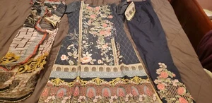Pakistani / Indian Women's original Beech Tree embroidered cotton black 3 piece - Picture 1 of 11
