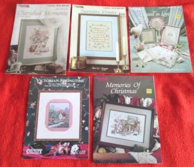 Big Lot Victorian Vaughan Serenity CROSS STITCH Booklet Wedding Cherished Charts - Image 1 of 4