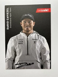 Autograph DARIO CAVIEZEL-Snowboarding SWITZERLAND-Silver WC 2023-signed AK - Picture 1 of 2