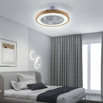 20" Ceiling fan Light With Remote Control LED Indoor Ceiling Fan Lamp Invisible - Image 1 of 4