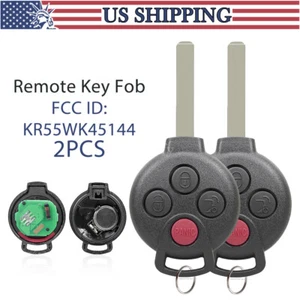 2 Replacement for Smart ForTwo 2008-2015 Remote Car Keyless Entry Key Fob Pair - Picture 1 of 8