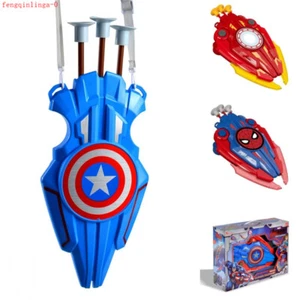 Marvel Captain America Iron Man Spider-Man Deformation Shield Bow&Arrow Kid Toys - Picture 1 of 27