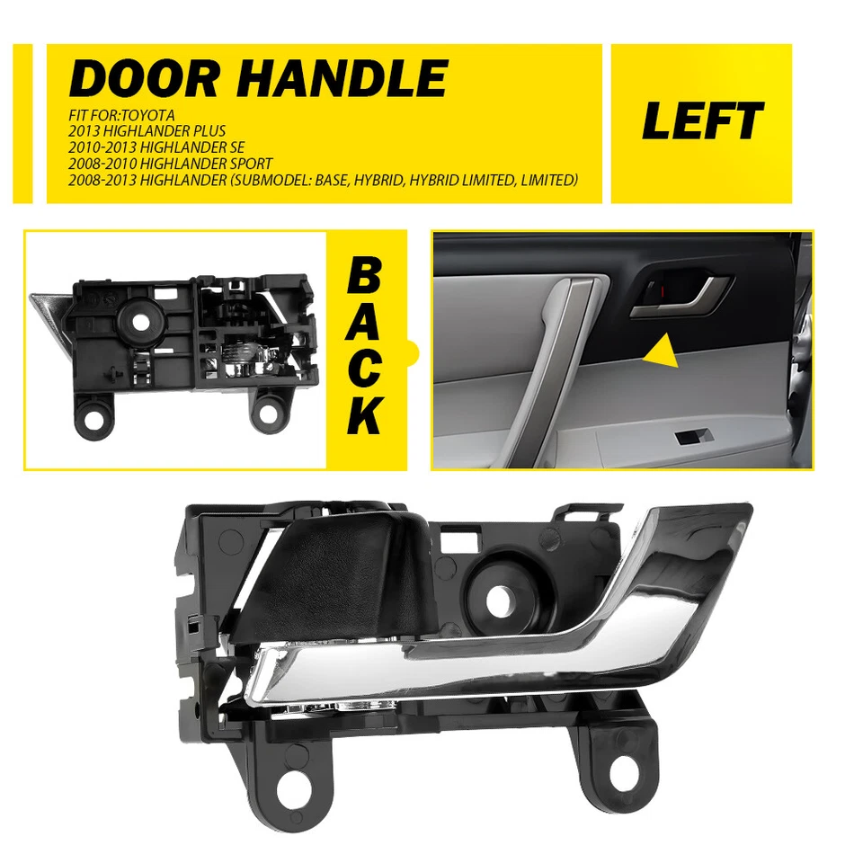 OEM Interior Inner Door Handle For 2008-2013 Toyota Highlander Left Driver Side - Изображение 1 из 4