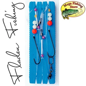 FLADEN Brandungsvorfach Dorsch Plattfisch Scholle Butt Meeres Vorfach Rig # 1/0 - Bild 1 von 1