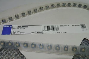 [QTY= 50pcs] B3S-1100P OMRON Switch Tactile N.O. SPST Round Button Gull Wing SMD - Picture 1 of 1
