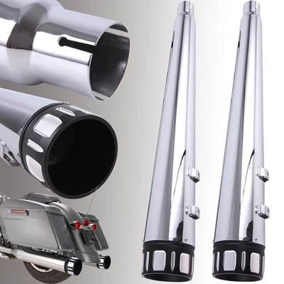 29" DNA Slip on Mufflers Exhaust Pipes for Harley Electra Glide Bagger 1995-2016 Foto 1 de 4