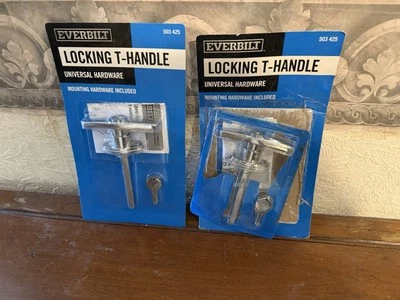 Cerradura de puerta de garaje Everbilt eje cuadrado mango en T con llave 5/16" 503 425 Foto 1 de 2