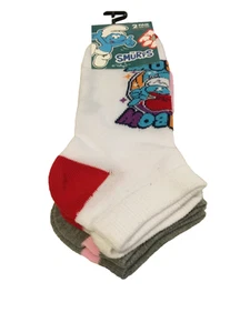 Los Pitufos Arco Iris 2 Pares Novedad Calcetines al Tobillo Talla Única EE. UU. Zapato Talla 7-12 Nuevo con Etiquetas - Imagen 1 de 6