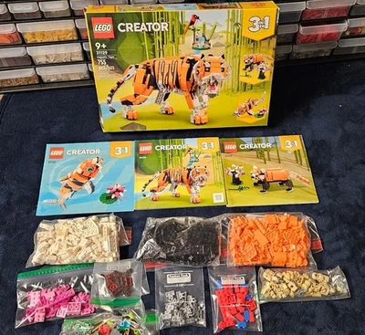 LEGO Majestic Tiger Creator Set 31129 3in1 Building Kit Red Panda & Koi/Fish - Image 1 of 4
