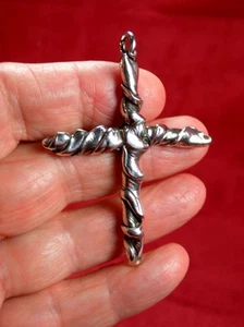 Bishop's Jesus Fruit of the Vine 21 GRAMS Sterling Holy Land Pilgrimage Cross - Picture 1 of 12
